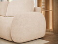 Canapea extensibila 3 locuri ELTAP, Avuela, 250x105x94 cm, lemn/plush din poliester, bej deschis