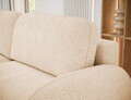 Canapea extensibila 3 locuri ELTAP, Avuela, 250x105x94 cm, lemn/plush din poliester, bej deschis