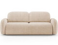 Canapea extensibila 3 locuri ELTAP, Avuela, 250x105x94 cm, lemn/plush din poliester, bej deschis