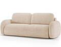 Canapea extensibila 3 locuri ELTAP, Avuela, 250x105x94 cm, lemn/plush din poliester, bej deschis