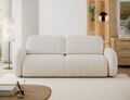Canapea extensibila 3 locuri ELTAP, Avuela, 250x105x94 cm, lemn/tesatura chenille, alb murdar