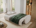 Canapea extensibila 3 locuri ELTAP, Avuela, 250x105x94 cm, lemn/tesatura chenille, alb murdar