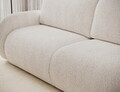 Canapea extensibila 3 locuri ELTAP, Avuela, 250x105x94 cm, lemn/tesatura chenille, alb murdar
