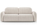 Canapea extensibila 3 locuri ELTAP, Avuela, 250x105x94 cm, lemn/tesatura chenille, alb murdar