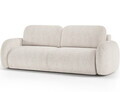 Canapea extensibila 3 locuri ELTAP, Avuela, 250x105x94 cm, lemn/tesatura chenille, alb murdar