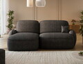 Coltar extensibil stanga 3 locuri ELTAP, Tesalia, 240x150x93 cm, lemn/tesatura boucle, gri inchis