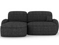 Coltar extensibil stanga 3 locuri ELTAP, Tesalia, 240x150x93 cm, lemn/tesatura boucle, gri inchis