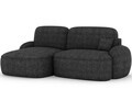 Coltar extensibil stanga 3 locuri ELTAP, Tesalia, 240x150x93 cm, lemn/tesatura boucle, gri inchis