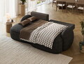 Coltar extensibil stanga 3 locuri ELTAP, Tesalia, 240x150x93 cm, lemn/tesatura boucle, gri inchis