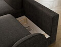 Coltar extensibil stanga 3 locuri ELTAP, Tesalia, 240x150x93 cm, lemn/tesatura boucle, gri inchis