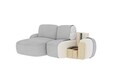 Coltar extensibil stanga 3 locuri ELTAP, Tesalia, 240x150x93 cm, lemn/tesatura boucle, gri inchis