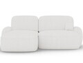 Coltar extensibil stanga 3 locuri ELTAP, Tesalia, 240x150x93 cm, lemn/tesatura boucle, alb