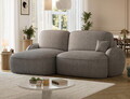 Coltar extensibil stanga 3 locuri ELTAP, Tesalia, 240x150x93 cm, lemn/tesatura boucle, gri