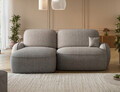 Coltar extensibil stanga 3 locuri ELTAP, Tesalia, 240x150x93 cm, lemn/tesatura boucle, gri