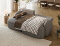 Coltar extensibil stanga 3 locuri ELTAP, Tesalia, 240x150x93 cm, lemn/tesatura boucle, gri