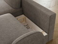 Coltar extensibil stanga 3 locuri ELTAP, Tesalia, 240x150x93 cm, lemn/tesatura boucle, gri
