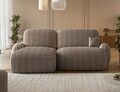 Coltar extensibil stanga 3 locuri ELTAP, Tesalia, 240x150x93 cm, lemn/catifea din poliester, maro deschis