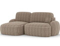 Coltar extensibil stanga 3 locuri ELTAP, Tesalia, 240x150x93 cm, lemn/catifea din poliester, maro deschis