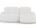 Coltar extensibil dreapta 3 locuri ELTAP, Tesalia, 240x150x93 cm, lemn/tesatura boucle, alb