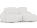 Coltar extensibil dreapta 3 locuri ELTAP, Tesalia, 240x150x93 cm, lemn/tesatura boucle, alb