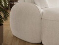 Coltar extensibil dreapta 3 locuri ELTAP, Tesalia, 240x150x93 cm, lemn/tesatura boucle, alb