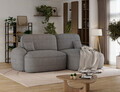 Coltar extensibil dreapta 3 locuri ELTAP, Tesalia, 240x150x93 cm, lemn/tesatura boucle, gri