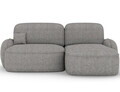 Coltar extensibil dreapta 3 locuri ELTAP, Tesalia, 240x150x93 cm, lemn/tesatura boucle, gri