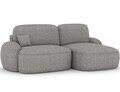 Coltar extensibil dreapta 3 locuri ELTAP, Tesalia, 240x150x93 cm, lemn/tesatura boucle, gri