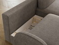Coltar extensibil dreapta 3 locuri ELTAP, Tesalia, 240x150x93 cm, lemn/tesatura boucle, gri