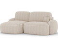 Coltar extensibil stanga 3 locuri ELTAP, Tesalia, 240x150x93 cm, lemn/catifea din poliester, bej deschis