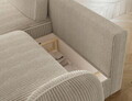 Coltar extensibil stanga 3 locuri ELTAP, Tesalia, 240x150x93 cm, lemn/catifea din poliester, bej deschis