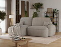 Coltar extensibil stanga 3 locuri ELTAP, Tesalia, 240x150x93 cm, lemn/tesatura boucle, bej inchis
