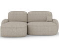 Coltar extensibil stanga 3 locuri ELTAP, Tesalia, 240x150x93 cm, lemn/tesatura boucle, bej inchis