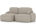 Coltar extensibil stanga 3 locuri ELTAP, Tesalia, 240x150x93 cm, lemn/tesatura boucle, bej inchis