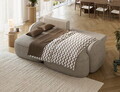Coltar extensibil stanga 3 locuri ELTAP, Tesalia, 240x150x93 cm, lemn/tesatura boucle, bej inchis