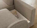 Coltar extensibil stanga 3 locuri ELTAP, Tesalia, 240x150x93 cm, lemn/tesatura boucle, bej inchis