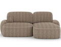 Coltar extensibil dreapta 3 locuri ELTAP, Tesalia, 240x150x93 cm, lemn/catifea din poliester, maro deschis