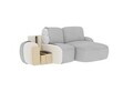 Coltar extensibil dreapta 3 locuri ELTAP, Tesalia, 240x150x93 cm, lemn/catifea din poliester, maro deschis