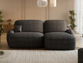 Coltar extensibil dreapta 3 locuri ELTAP, Tesalia, 240x150x93 cm, lemn/tesatura boucle, gri inchis