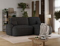 Coltar extensibil dreapta 3 locuri ELTAP, Tesalia, 240x150x93 cm, lemn/tesatura boucle, gri inchis