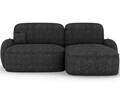 Coltar extensibil dreapta 3 locuri ELTAP, Tesalia, 240x150x93 cm, lemn/tesatura boucle, gri inchis