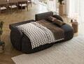 Coltar extensibil dreapta 3 locuri ELTAP, Tesalia, 240x150x93 cm, lemn/tesatura boucle, gri inchis