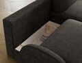 Coltar extensibil dreapta 3 locuri ELTAP, Tesalia, 240x150x93 cm, lemn/tesatura boucle, gri inchis