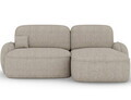 Coltar extensibil dreapta 3 locuri ELTAP, Tesalia, 240x150x93 cm, lemn/tesatura boucle, bej inchis