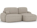 Coltar extensibil dreapta 3 locuri ELTAP, Tesalia, 240x150x93 cm, lemn/tesatura boucle, bej inchis