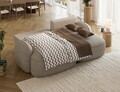Coltar extensibil dreapta 3 locuri ELTAP, Tesalia, 240x150x93 cm, lemn/tesatura boucle, bej inchis