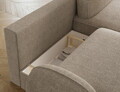 Coltar extensibil dreapta 3 locuri ELTAP, Tesalia, 240x150x93 cm, lemn/tesatura boucle, bej inchis