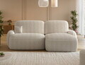 Coltar extensibil dreapta 3 locuri ELTAP, Tesalia, 240x150x93 cm, lemn/catifea din poliester, bej deschis