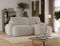 Coltar extensibil dreapta 3 locuri ELTAP, Tesalia, 240x150x93 cm, lemn/catifea din poliester, bej deschis
