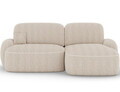 Coltar extensibil dreapta 3 locuri ELTAP, Tesalia, 240x150x93 cm, lemn/catifea din poliester, bej deschis